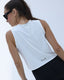 WAIST-LENGTH LOOSE VEST WHITE