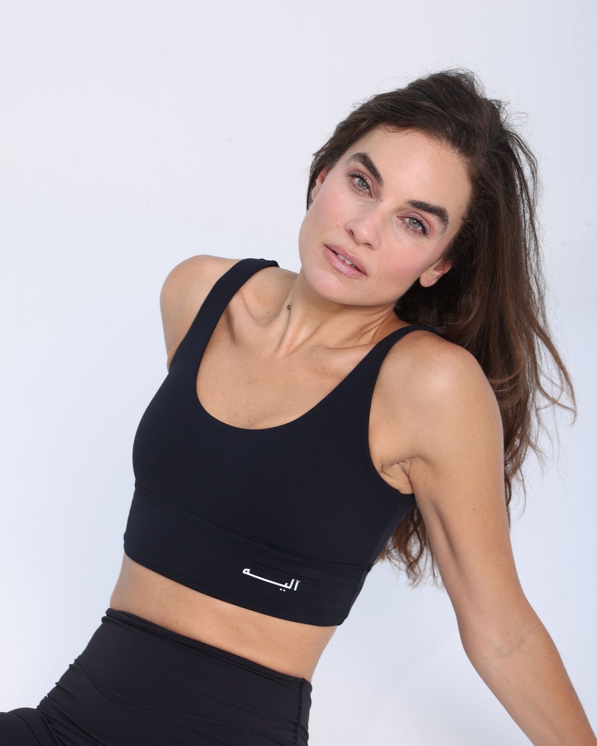 CLASSIC BLACK SCOOP NECK BRA TOP