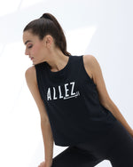 WAIST-LENGTH LOOSE VEST BLACK