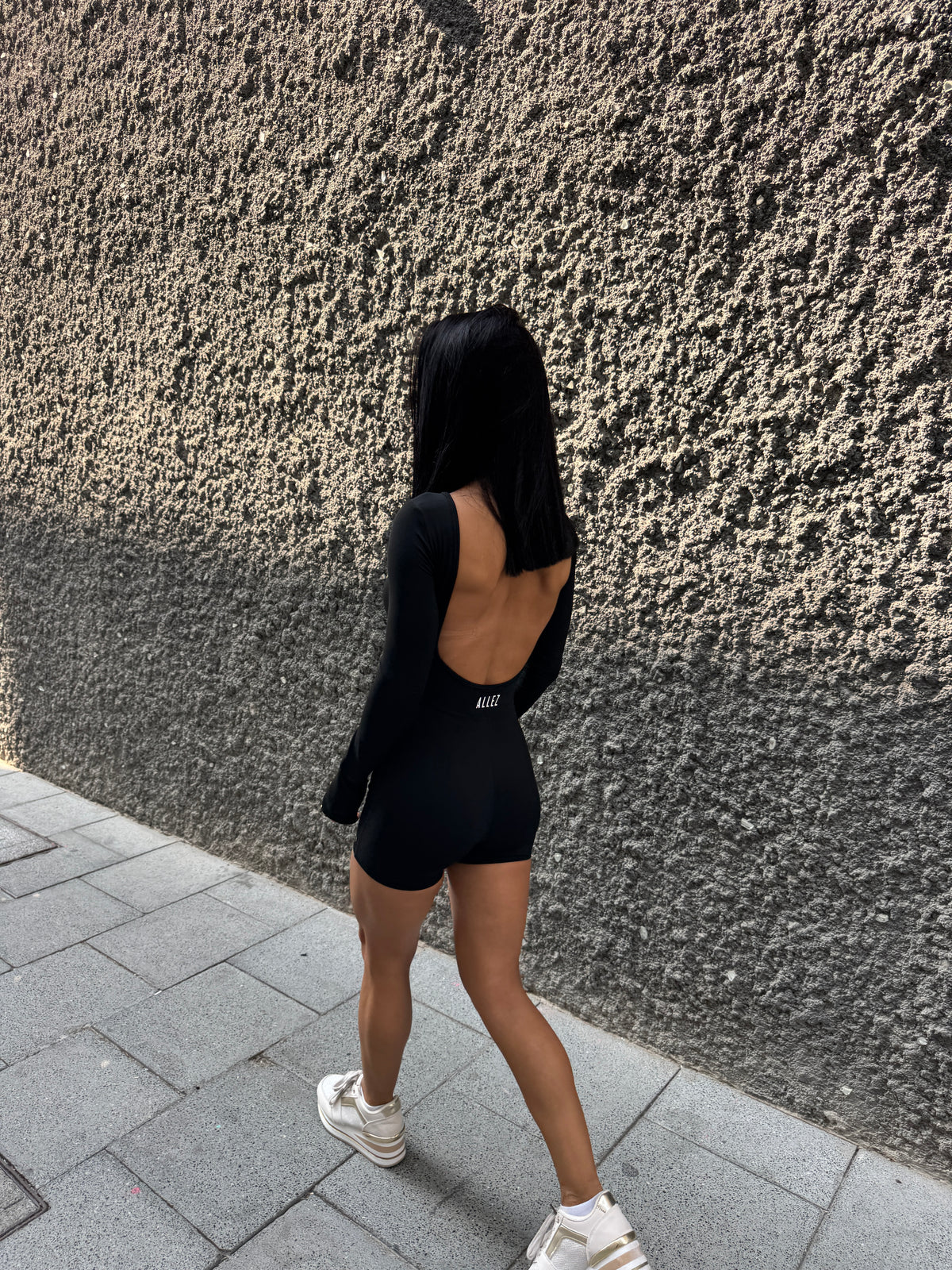 OPEN BACK SHORT JUMPSUIT