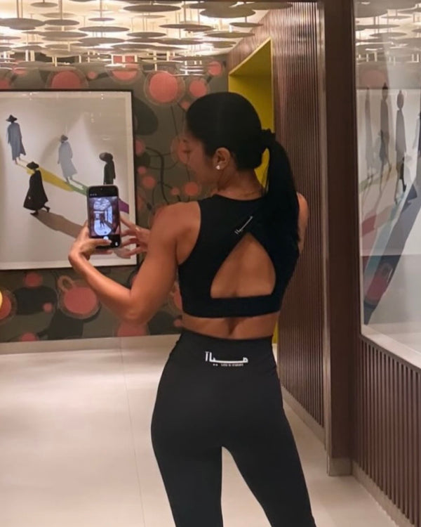 LOGO BAND OPEN-BACK BRA