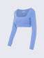 LONG SLEEVE BRA CERULEAN BLUE