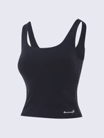 SCULPTING SUPPORT VEST TOP BLACK